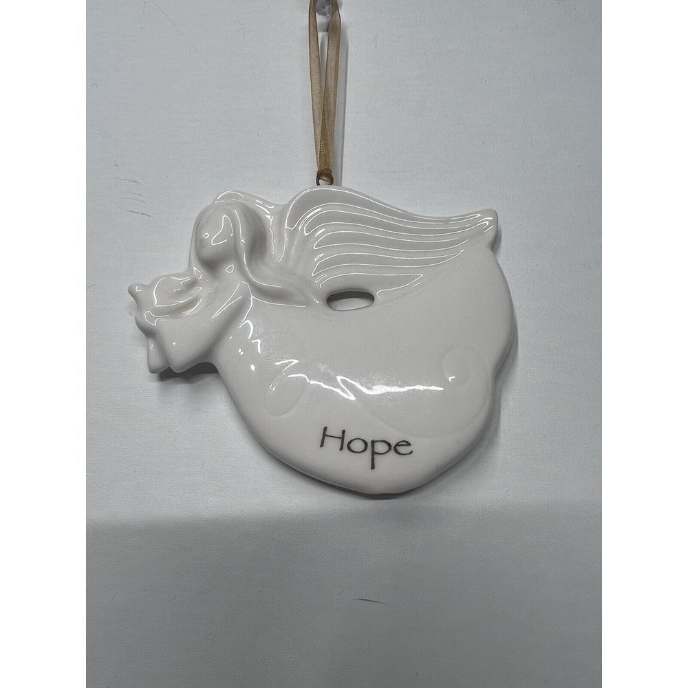 "A Gift From Heaven" Vintage Gund Porcelain Angel Ornament ‎ "Hope"